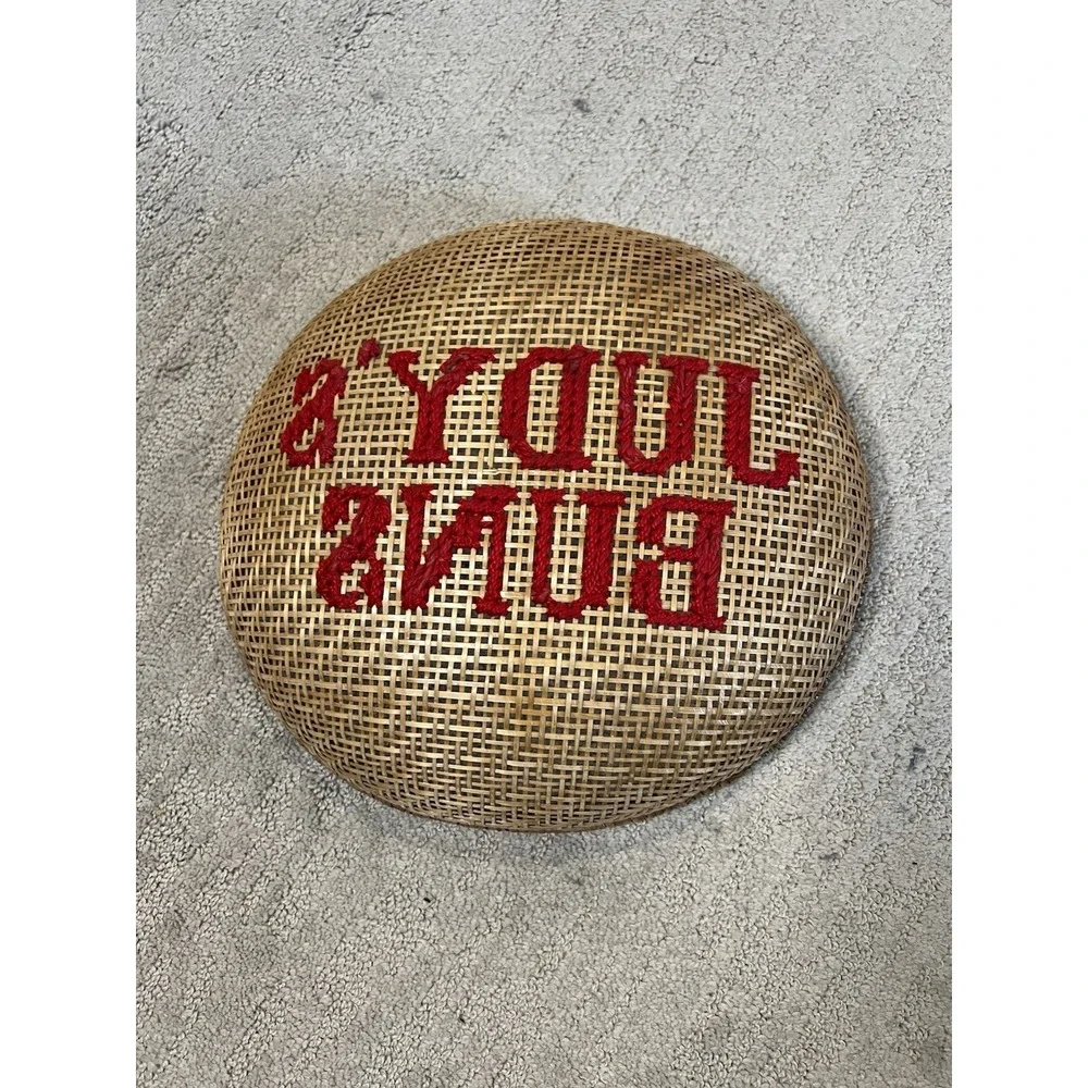 Round Basket Judy's Buns Embroidered Cross stitch  11